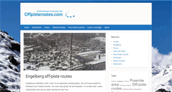 Desktop Screenshot of offpisteroutes.com